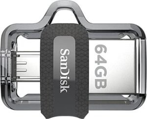 OpenBox SanDisk Ultra Dual SDDD3-064G-I35 64 GB OTG Drive (Black, Type A to Micro USB)