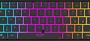 OPenBx Ant Esports MK 1500 Mini / 60% Pro RGB, Type-C Charging, 1000 mAh battery, Membrane Wireless Gaming KeyboardÂ Â (Black)