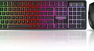 OpenBox Ant Esports KM1600, Wired Backlit Rainbow LED Keyboard & 3200 DPI Gaming Mouse for PC/Laptop Wired USB Gaming Keyboard