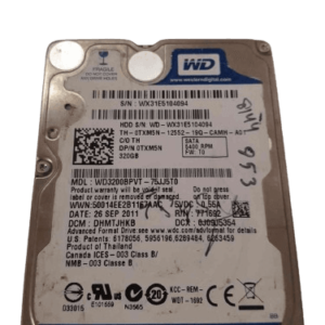 Refurbished WD Blue Internal Hardisk 320GB (WD3200BPVT-75JJ5T0)