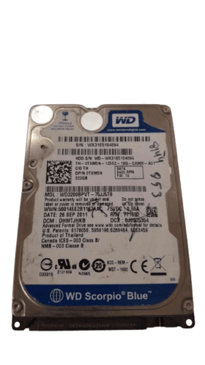 Refurbished WD Blue Internal Hardisk 320GB (WD3200BPVT-75JJ5T0)