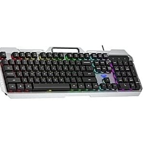OpenBox Aula F2023 / Anti-ghosting, Aluminium body with Mobile holder, Membrane Wired USB Gaming Keyboard (Black)